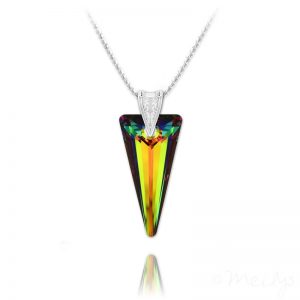 Spike 28mm Vermeil Necklace with Swarovski Crystal Vitrail Medium