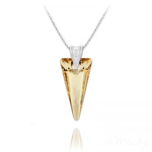 Spike 28mm Vermeil Necklace with Swarovski Crystal Golden Shadow
