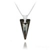 Spike 28mm Vermeil Necklace with Swarovski Crystal Silver Night