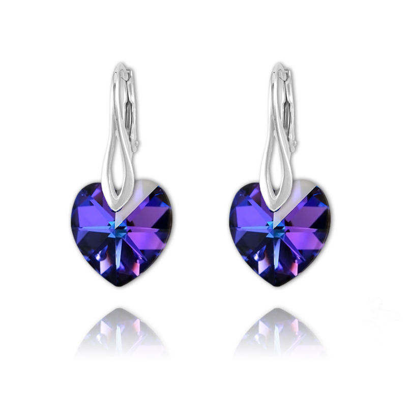 Pure Silver Swarovski Earrings Online  Silver Swarovski Studs with Stone –  The Amethyst Store