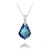 Barqoue Sterling Silver Necklace with Swarovski Crystal – Heliotrope